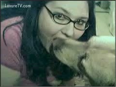 Thick brunette hair coed in knee high socks enjoying a fur pie penetration from an brute